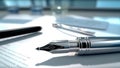 A businessman puts pen to paper, formally accepting the contract. Generative AI