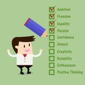 Businessman Quality Checklist.