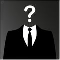 Businessman with Question Mark Head EPS10 Royalty Free Stock Photo