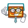 Businessman radio character cartoon style