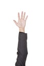 Businessman - raise your hand Royalty Free Stock Photo