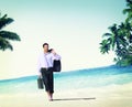 Businessman Relaxation Travel Beach Vacations Concept