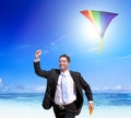 Businessman Relaxing Tropical Beach Summer Concept Royalty Free Stock Photo