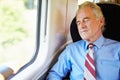 Businessman Resting On Train