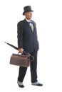 Businessman in a retro business suit