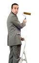 Businessman With Roller Brush