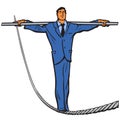 Businessman - rope walker.
