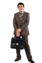 Businessman running with a briefcase Royalty Free Stock Photo