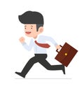 Businessman Running with briefcase concept Royalty Free Stock Photo