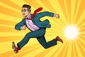 Businessman running, business concept