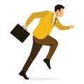 Businessman Running Clipart Vcetor Illustration