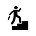 Businessman, running, stairs icon. Element of businessman pictogram icon. Premium quality graphic design icon. Signs and symbols