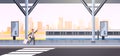 Businessman running to catch train business man with luggage on railway station city public transport male cartoon