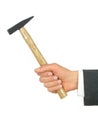 Businessman's Hand Holding Hammer