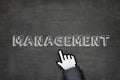 Businessman`s Hand With Pointer Pointing At Management Text