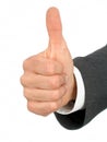 Businessman's Hand With Thumb Up