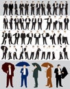 Businessman's silhouettes