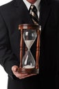 Businessman with sand timer