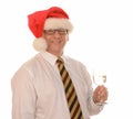 Businessman in Santa hat Royalty Free Stock Photo