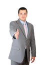 Businessman saying welcome Royalty Free Stock Photo