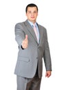 Businessman saying welcome Royalty Free Stock Photo