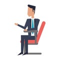 Businessman seated on chair avatar