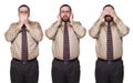 Businessman See No Evil poses Royalty Free Stock Photo