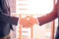 businessman shake hand with partner to celebration partnership and business deal concept Royalty Free Stock Photo