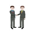 Businessman shakes hands with a businessman.