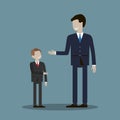 Businessman Shakes Hands with a Child