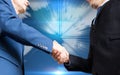 Composite image of businessman shaking hands