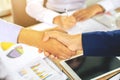 Businessman shaking hands to seal a deal with his partner Royalty Free Stock Photo