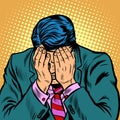 Businessman shame, face palm Royalty Free Stock Photo