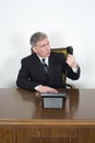 Businessman Shock Surprise Phone, Sales Marketing Royalty Free Stock Photo