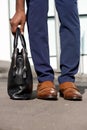Businessman shoes and bag Royalty Free Stock Photo