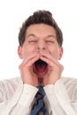 Businessman Shouting Royalty Free Stock Photo