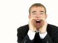 Businessman Shouting Royalty Free Stock Photo