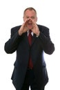 Businessman shouting Royalty Free Stock Photo