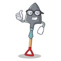 Businessman shovel character cartoon style