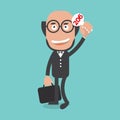 Businessman Show Bidding Price Vector