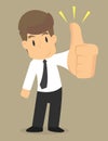 Businessman show thumb up