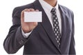 Businessman showing blank business card Royalty Free Stock Photo