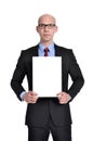 Businessman showing blank sign Royalty Free Stock Photo