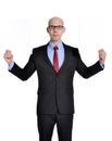 Businessman showing blank sign Royalty Free Stock Photo