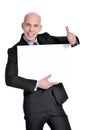 Businessman showing blank sign Royalty Free Stock Photo