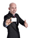 Businessman showing blank sign Royalty Free Stock Photo