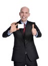 Businessman showing blank sign Royalty Free Stock Photo