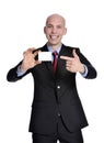 Businessman showing blank sign Royalty Free Stock Photo