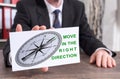 Right direction concept on an index card Royalty Free Stock Photo