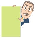 Businessman - Showing info on the blankboard